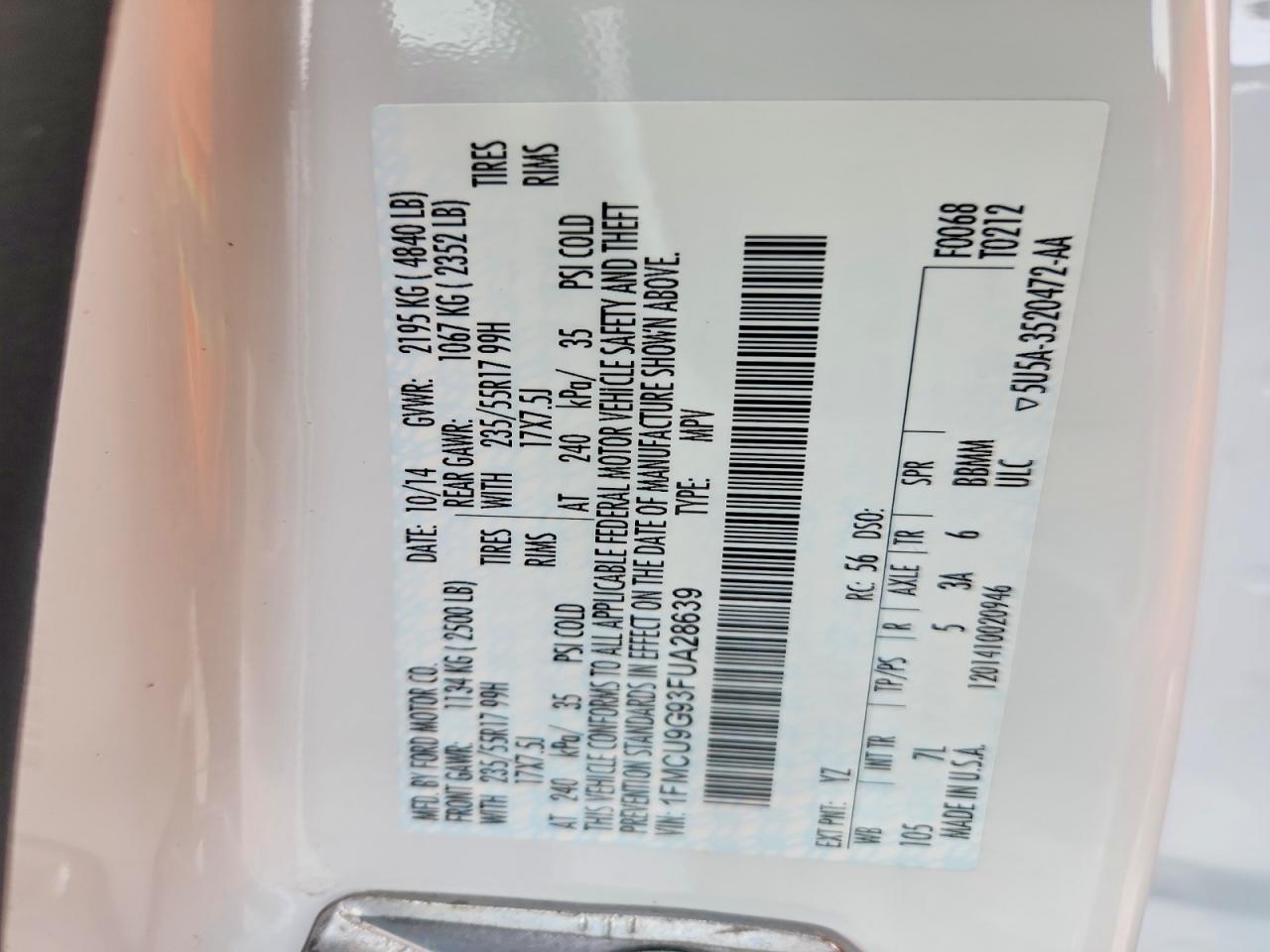 2015 FORD ESCAPE SE photo 14