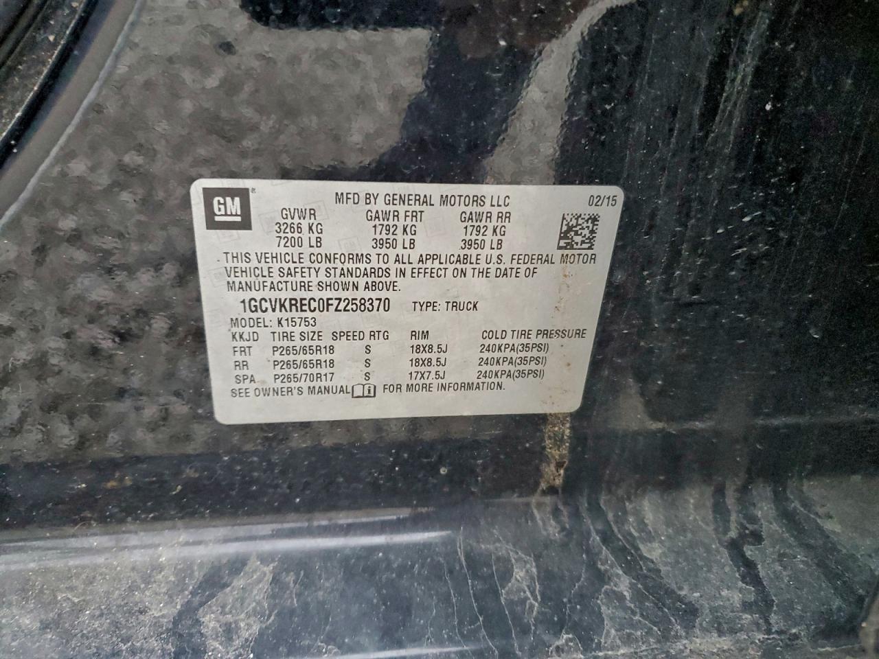 2015 CHEVROLET SILVERADO K1500 LT photo 12