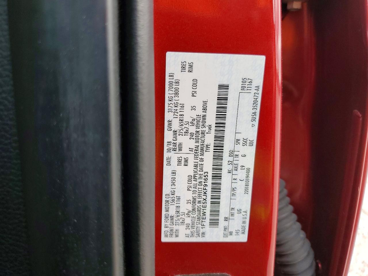 2018 FORD F150 SUPERCREW photo 12