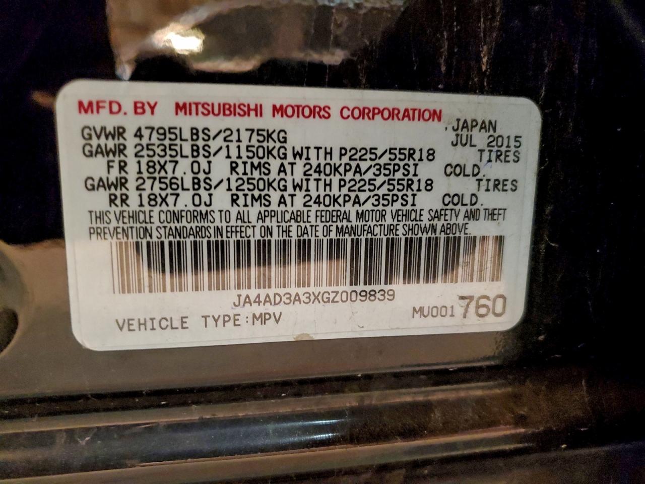 2016 MITSUBISHI OUTLANDER SE photo 14