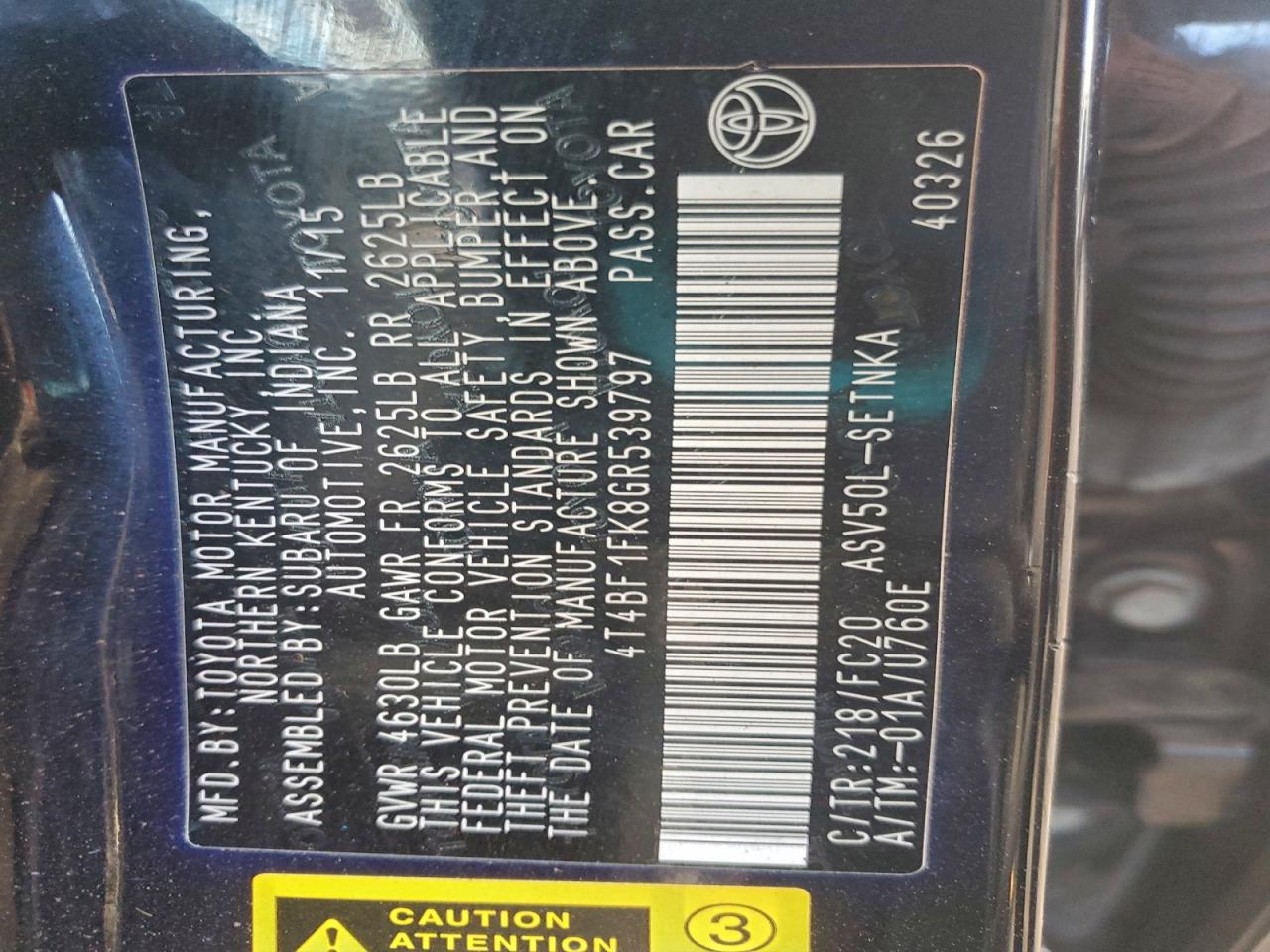 2016 TOYOTA CAMRY LE photo 12