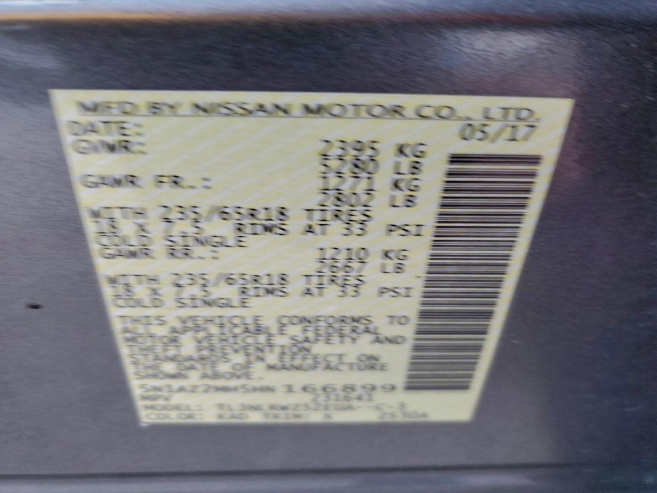 2017 NISSAN MURANO S photo 13