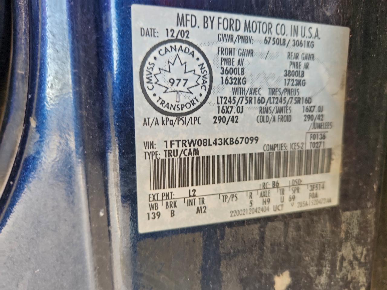 2003 FORD F150 SUPERCREW photo 12