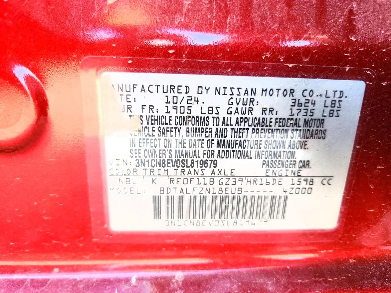 2025 NISSAN VERSA SV photo 12