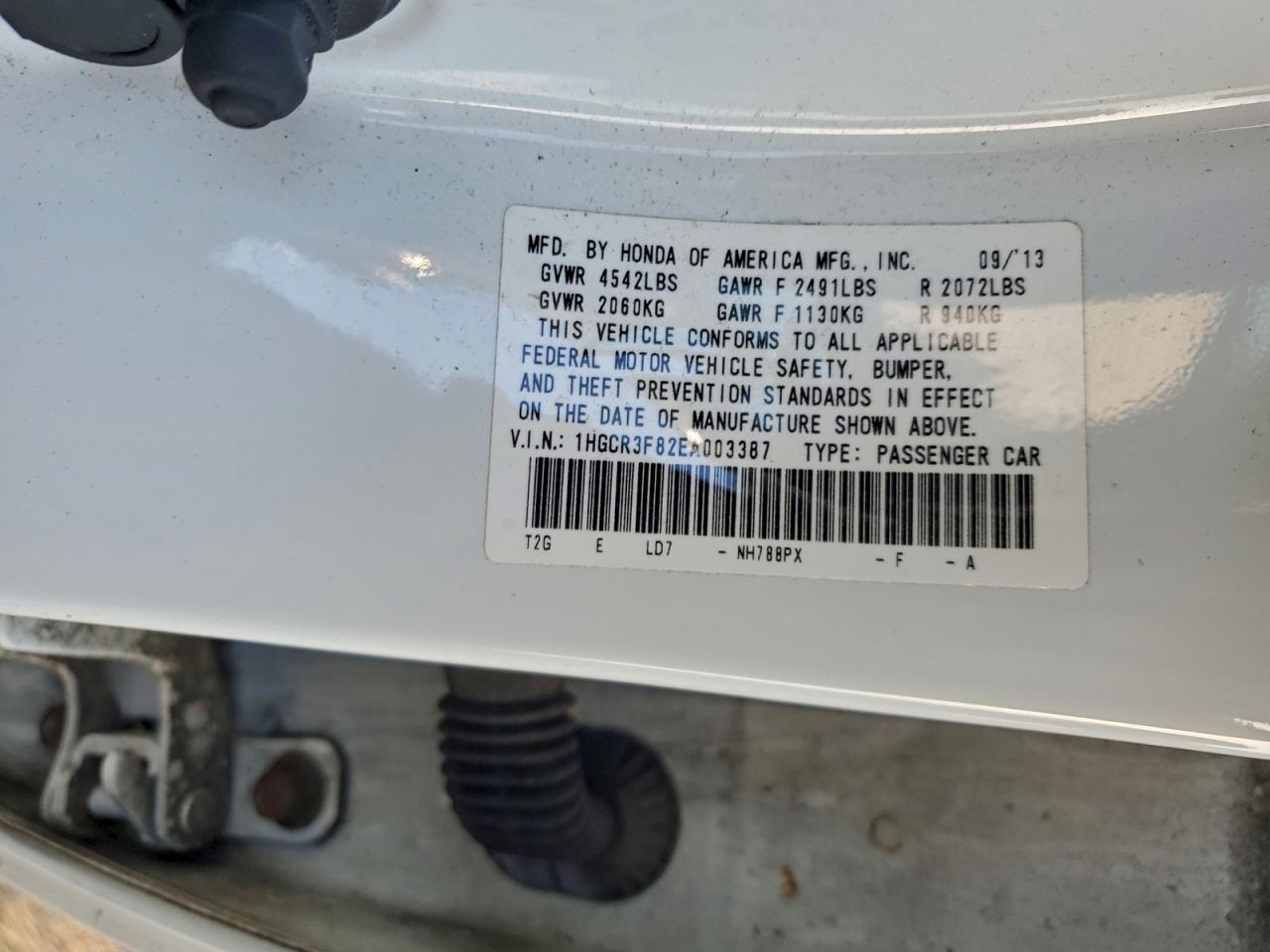 2014 HONDA ACCORD EXL photo 12