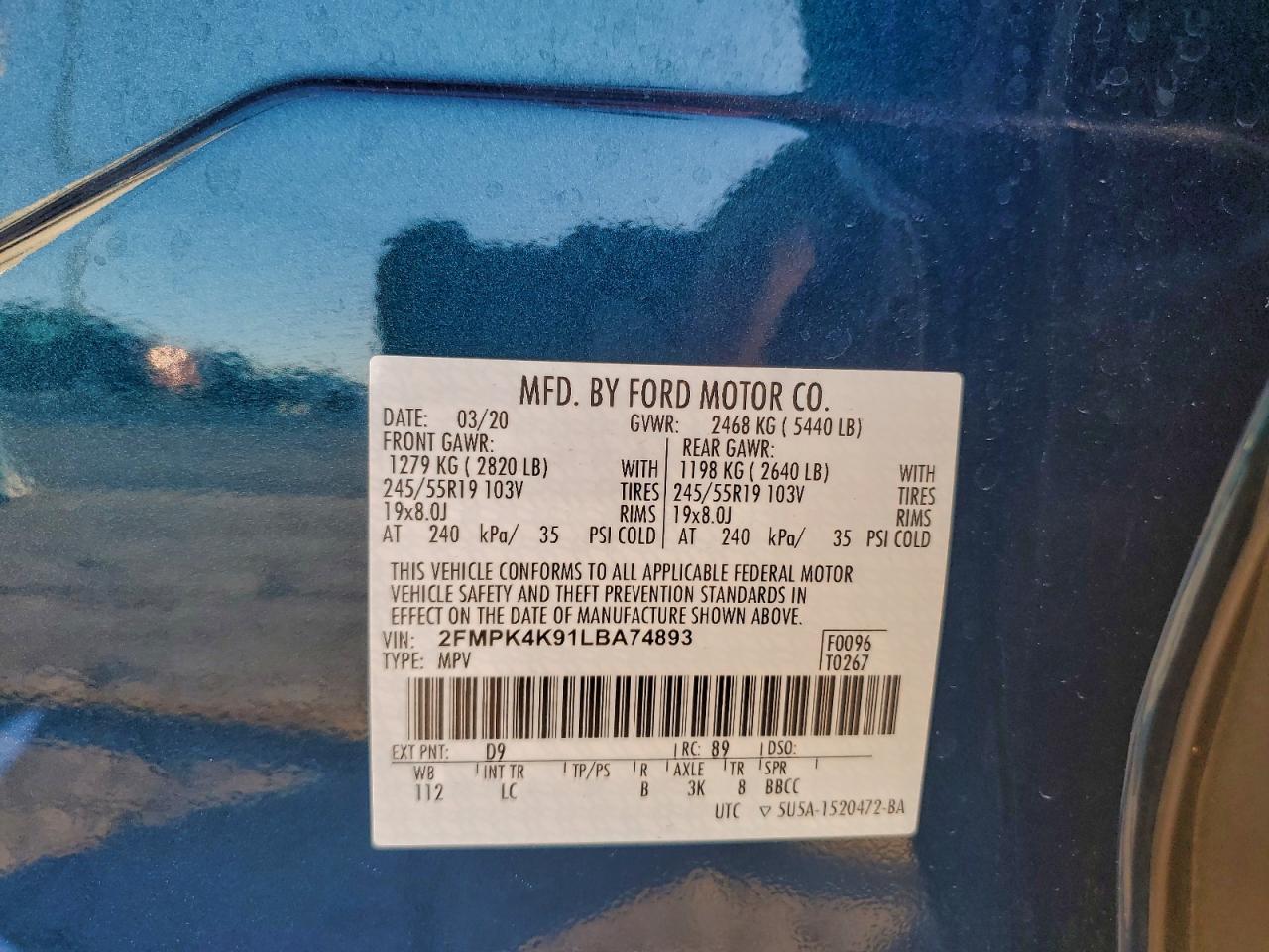 2020 FORD EDGE TITANIUM photo 14