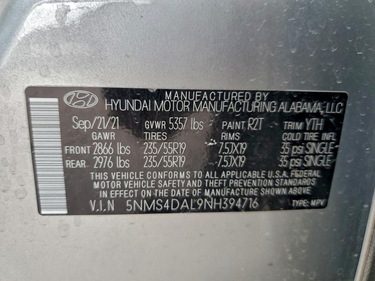 2022 HYUNDAI SANTA FE LIMITED photo 14