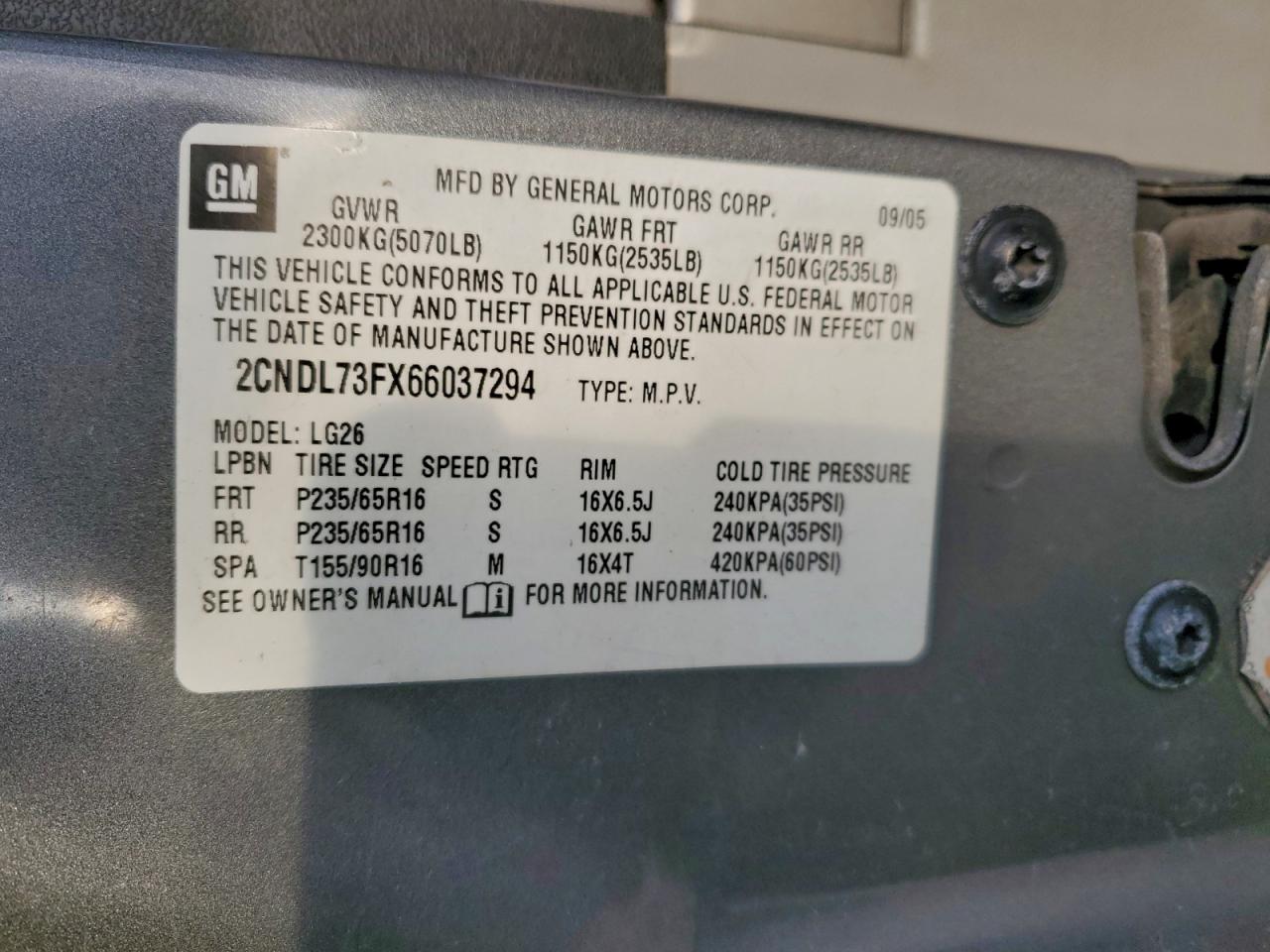 2006 CHEVROLET EQUINOX LT photo 13