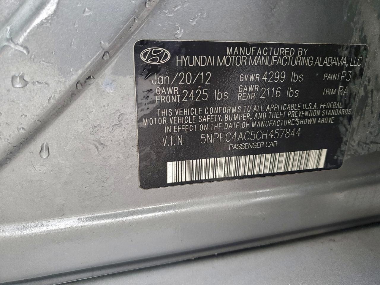 2012 HYUNDAI SONATA SE photo 12