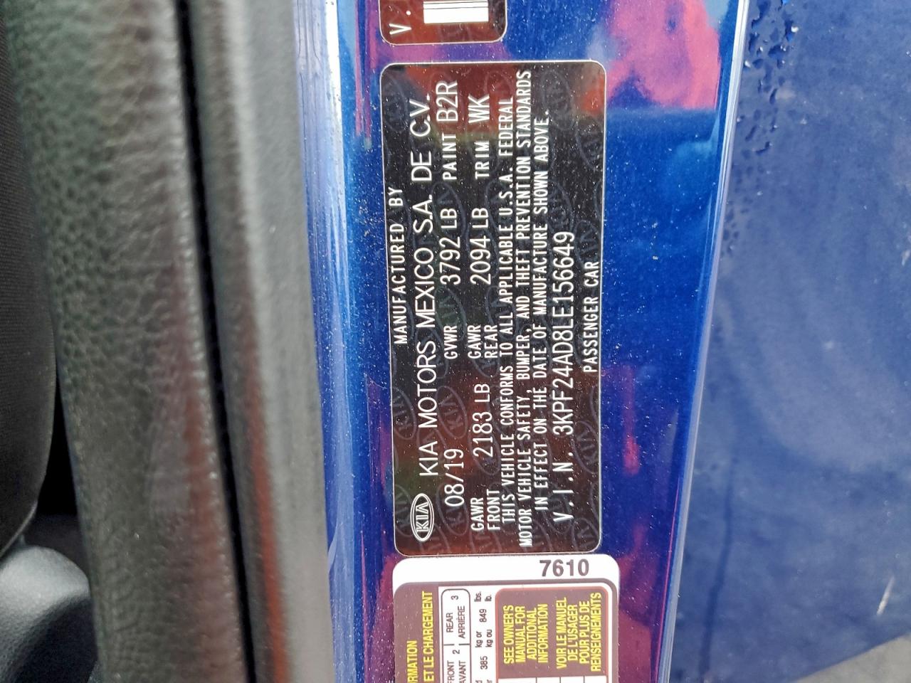 2020 KIA FORTE FE photo 12