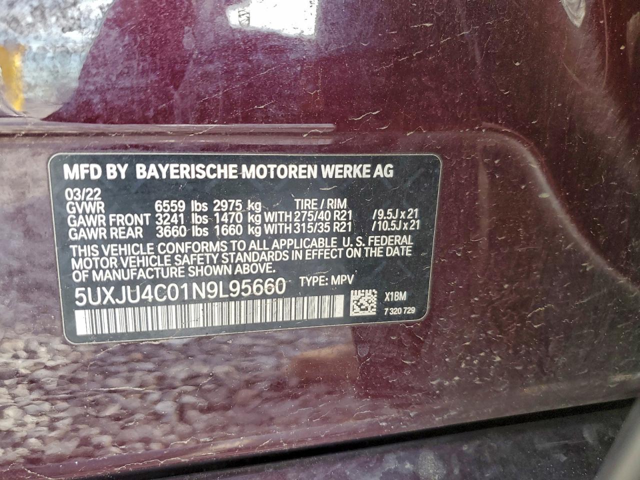 2022 BMW X5 M50I photo 14