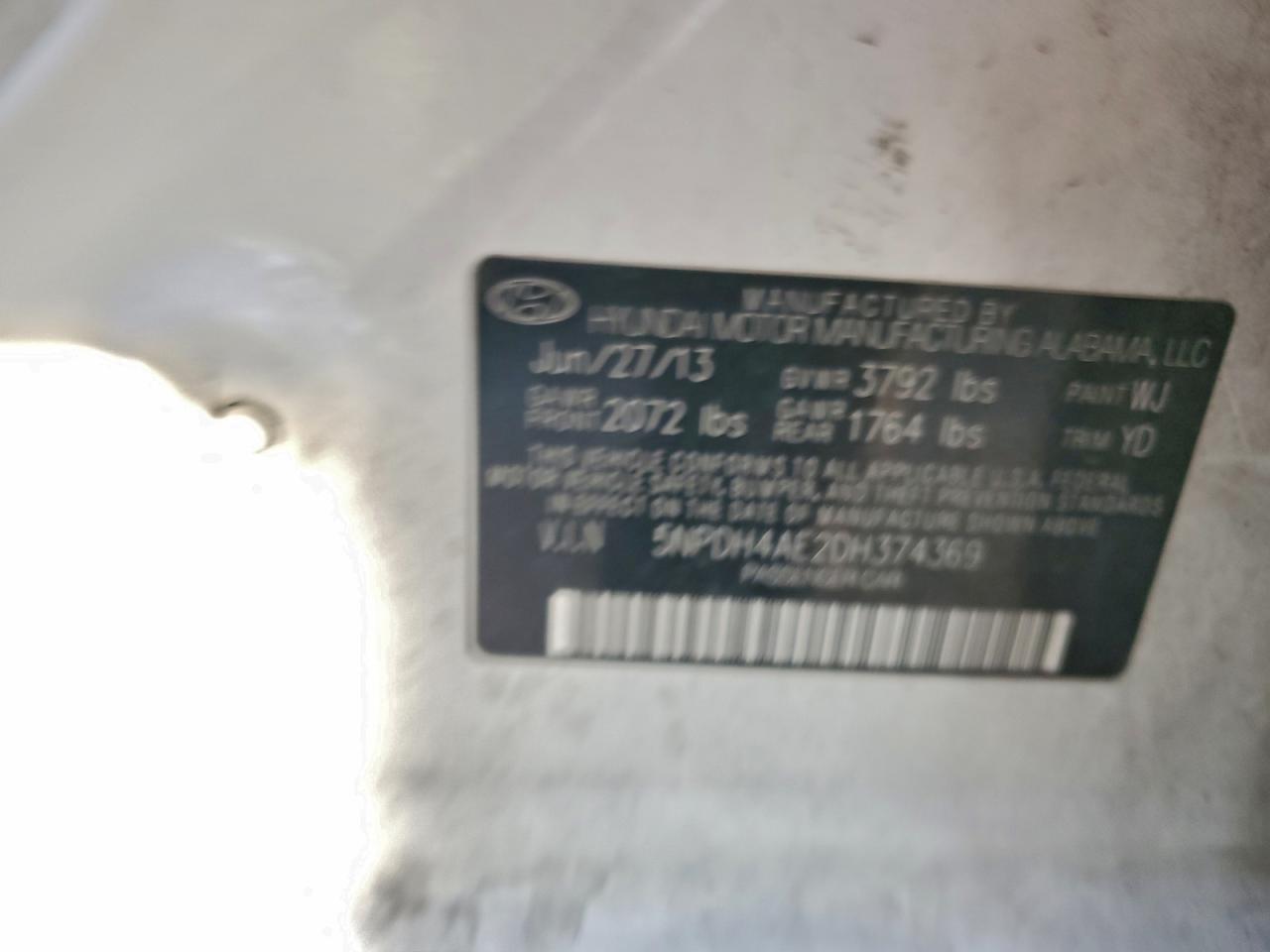 2013 HYUNDAI ELANTRA GLS photo 12