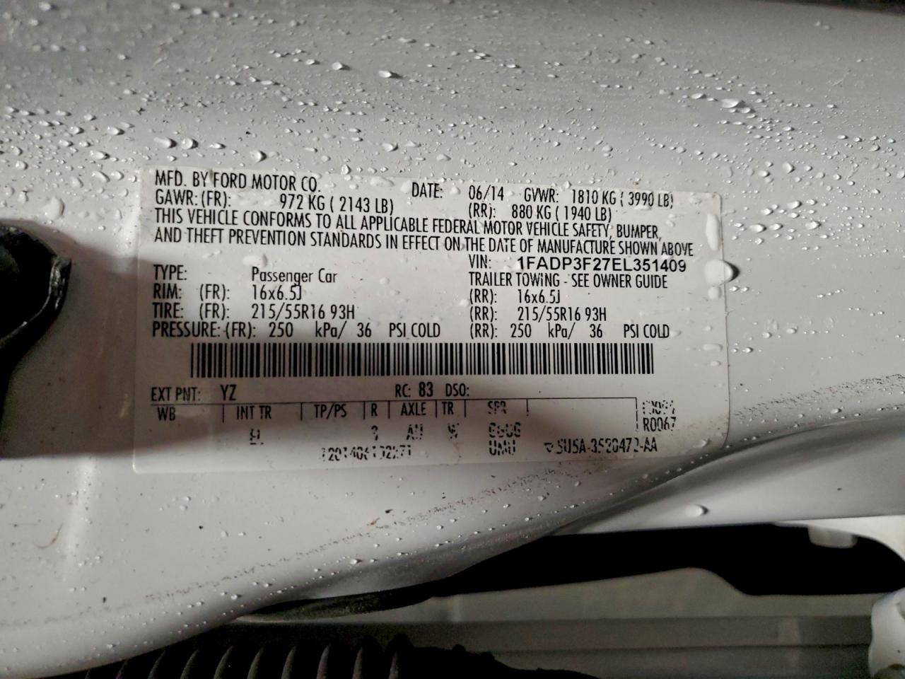2014 FORD FOCUS SE photo 12