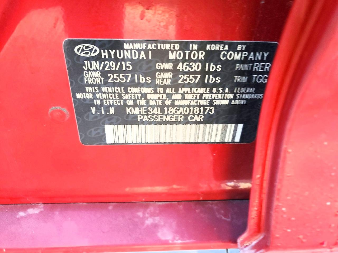 2016 HYUNDAI SONATA HYBRID photo 25