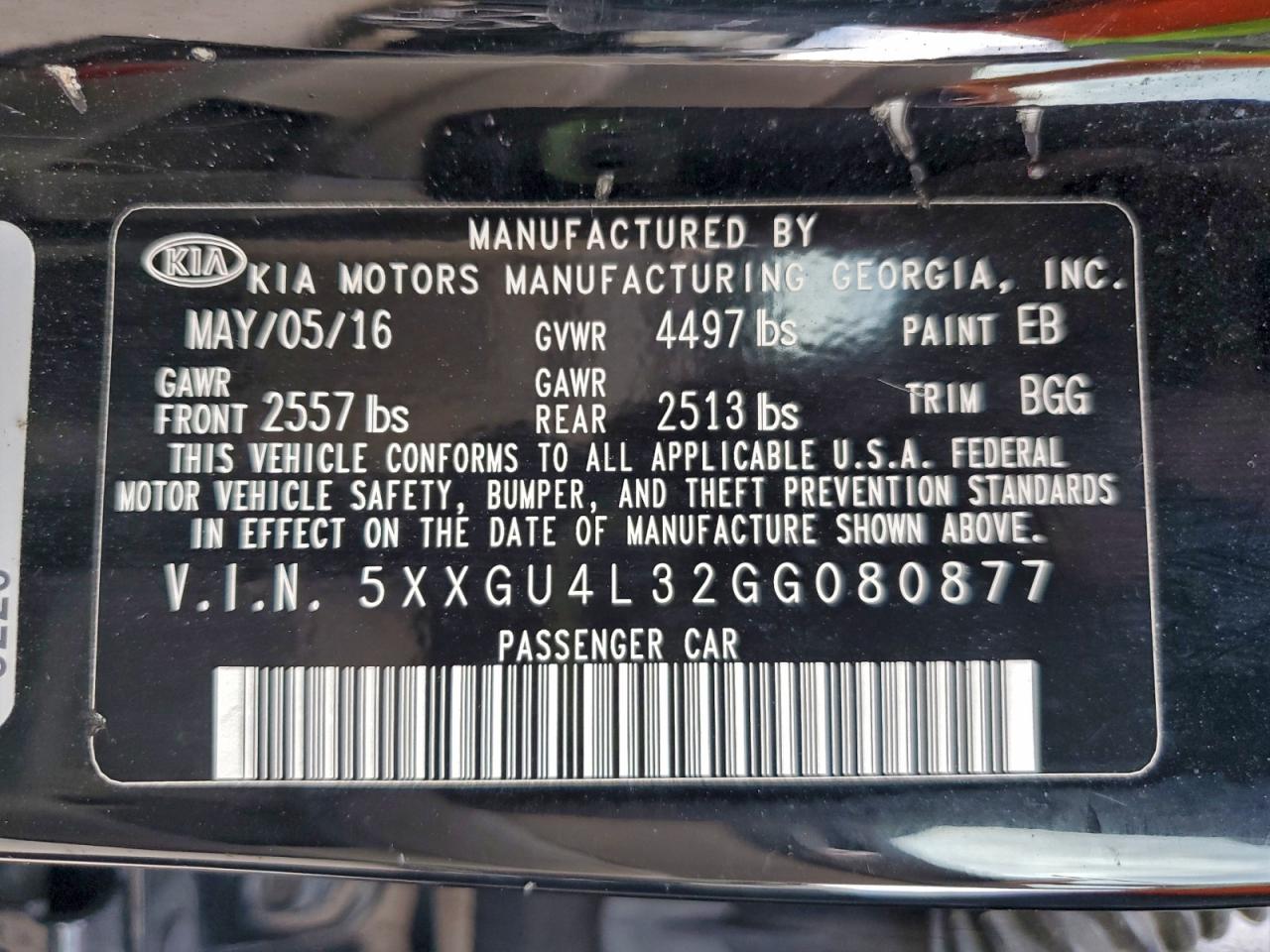 2016 KIA OPTIMA EX photo 13
