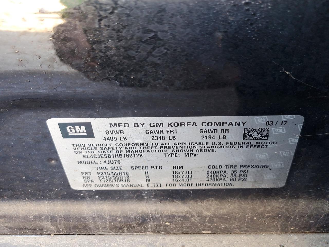 2017 BUICK ENCORE PREFERRED photo 13