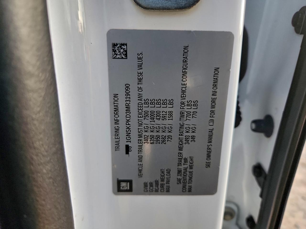 2021 CHEVROLET TAHOE K1500 Z71 photo 27