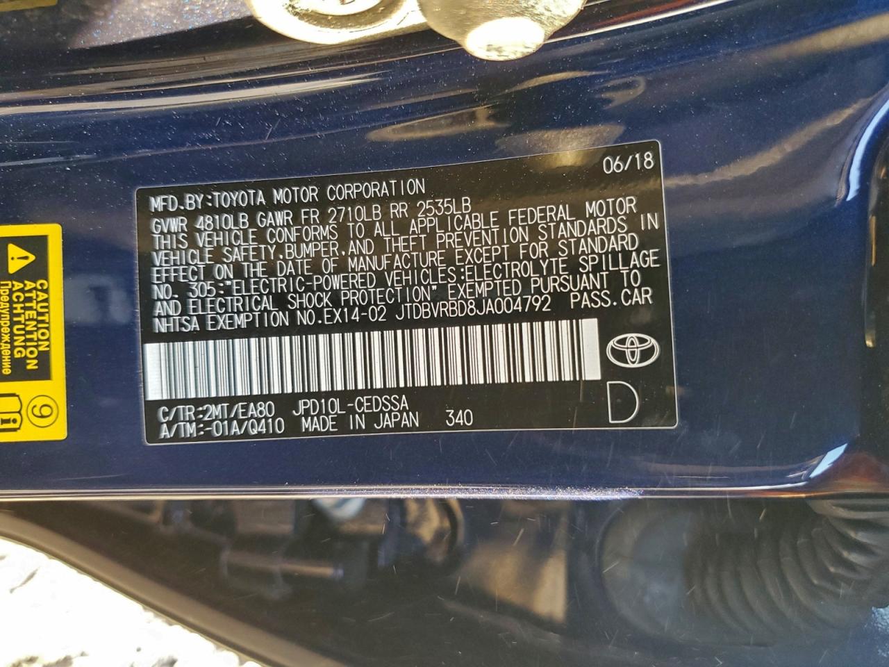 2018 TOYOTA MIRAI photo 13