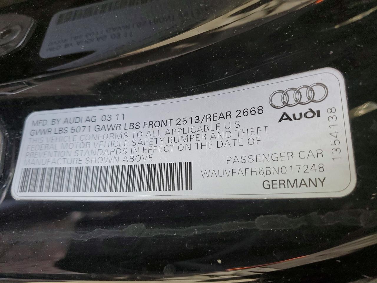 2011 AUDI A5 PRESTIGE photo 13