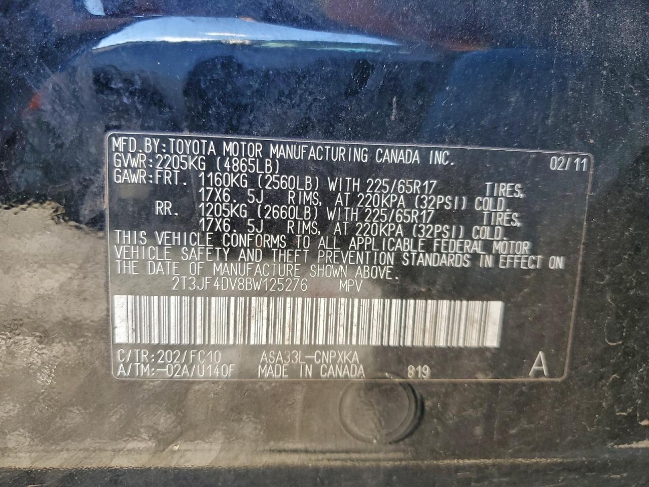2011 TOYOTA RAV4 photo 13