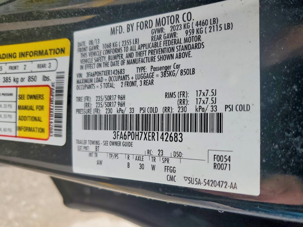 2014 FORD FUSION SE photo 25