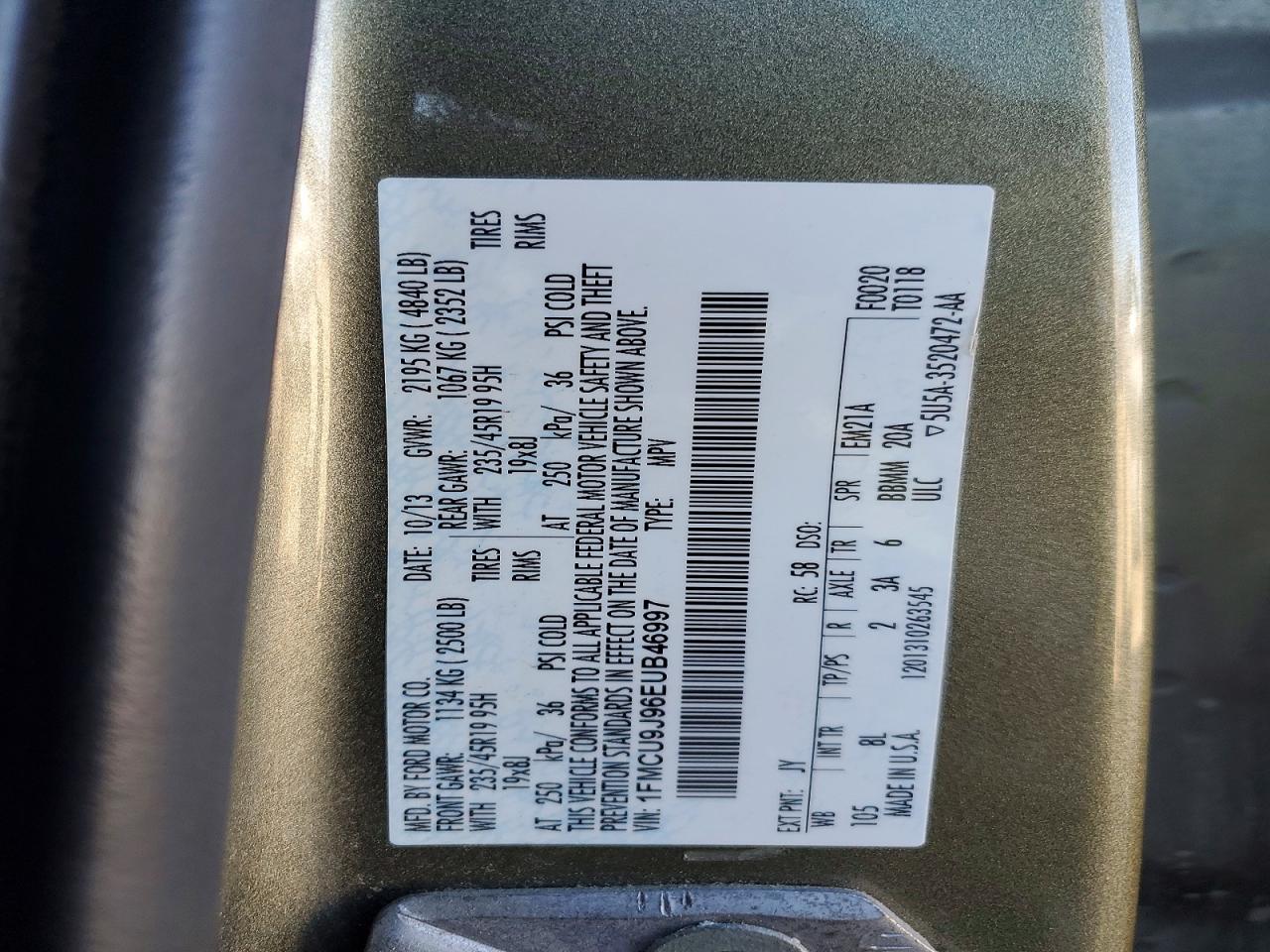 2014 FORD ESCAPE TITANIUM photo 13