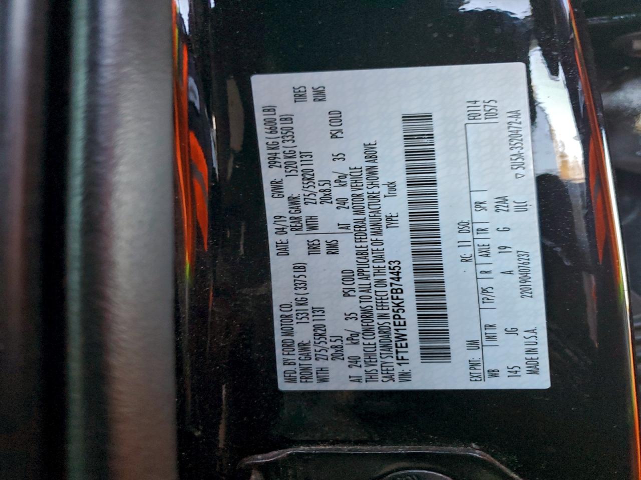 2019 FORD F150 SUPERCREW photo 25