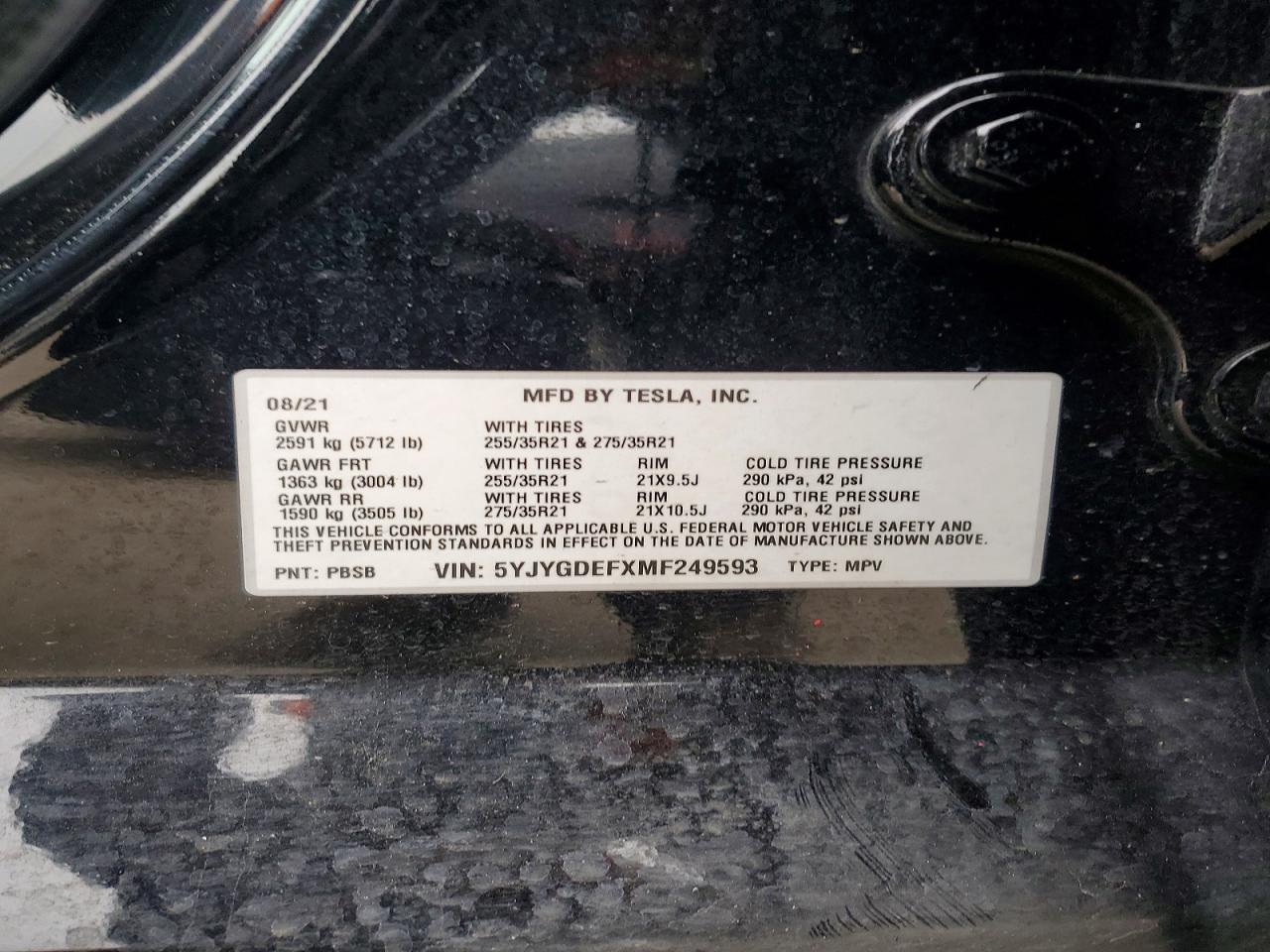 2021 TESLA MODEL Y photo 23