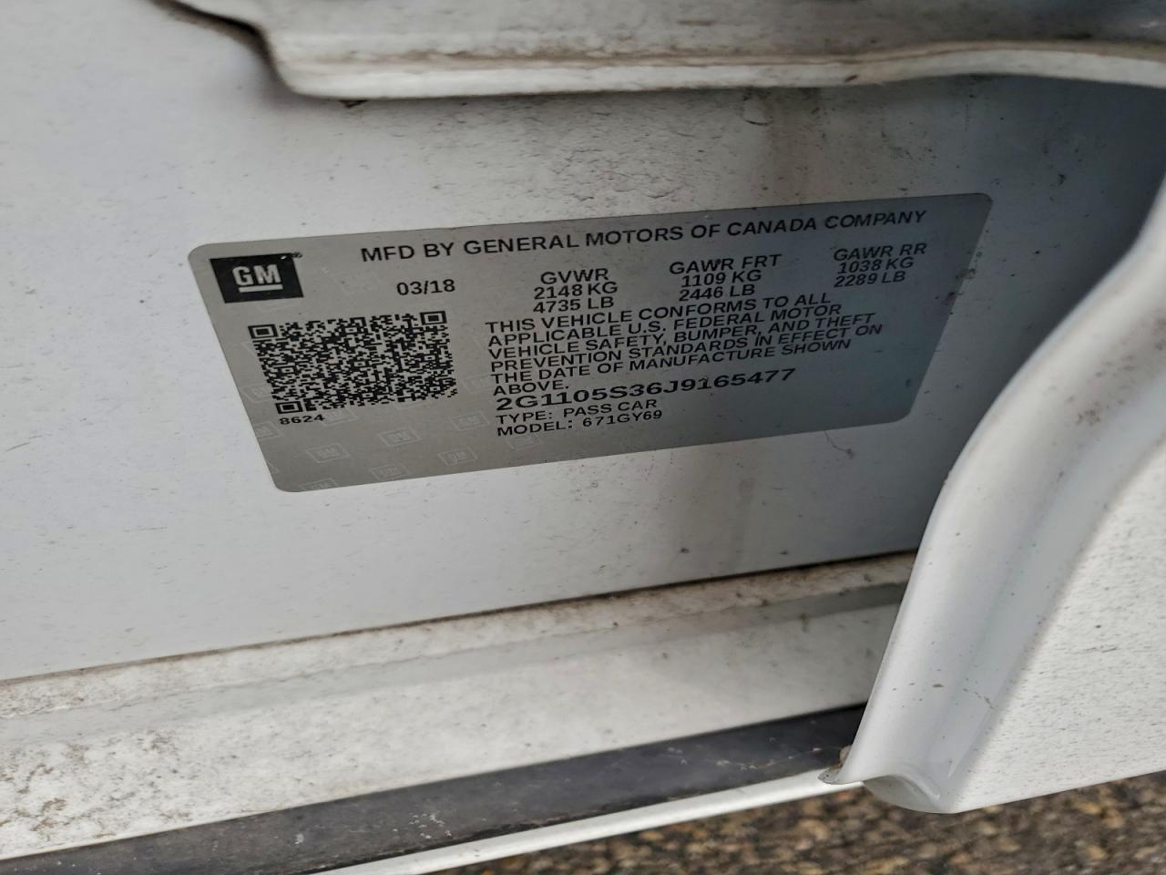 2018 CHEVROLET IMPALA LT photo 23