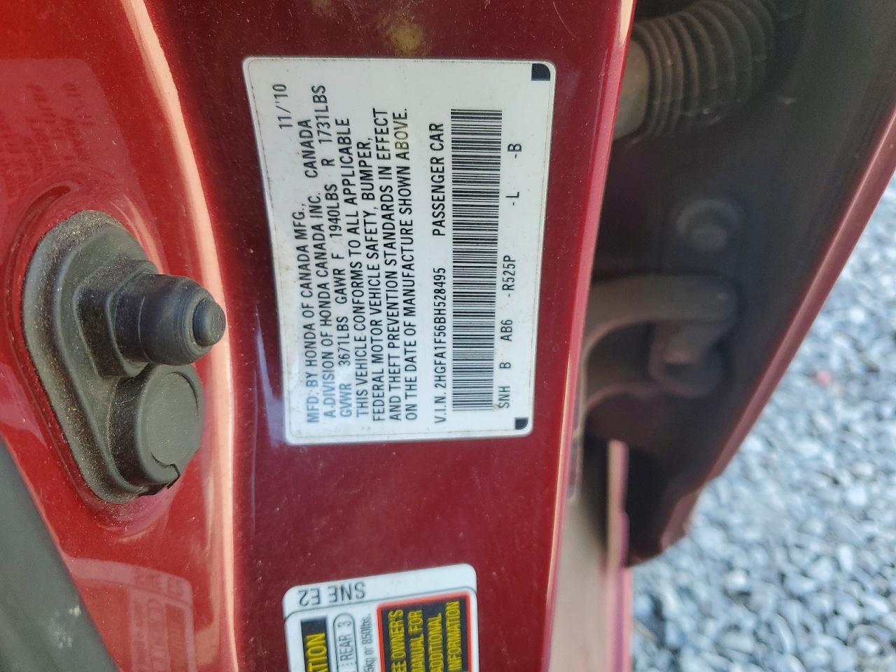 2011 HONDA CIVIC LX photo 12