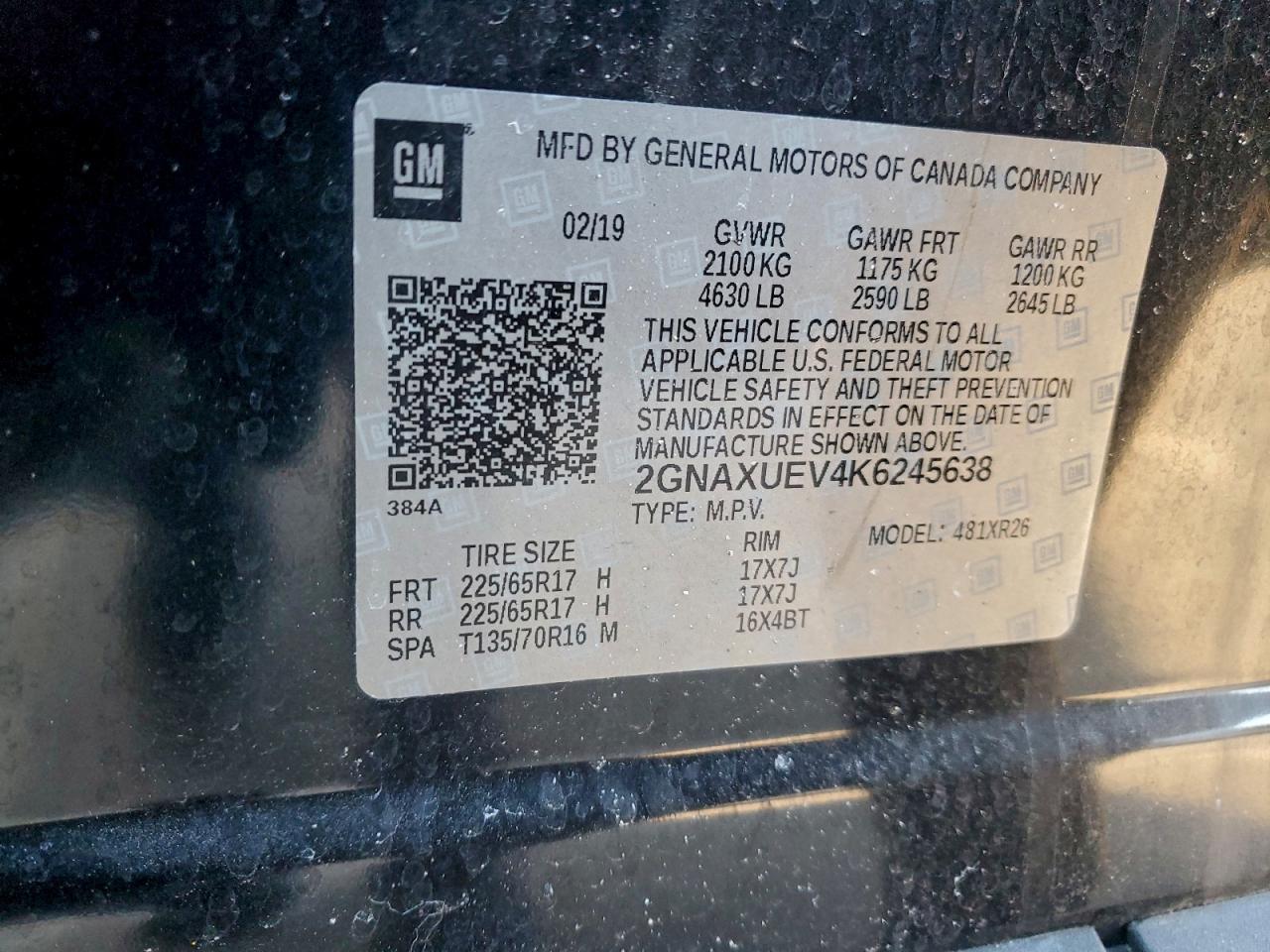 2019 CHEVROLET EQUINOX LT photo 13