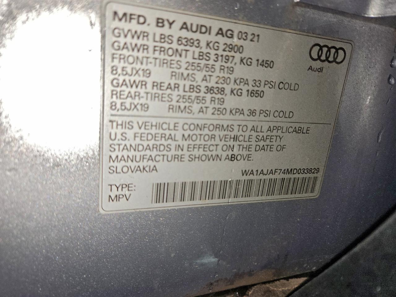 2021 AUDI Q7 PREMIUM photo 14