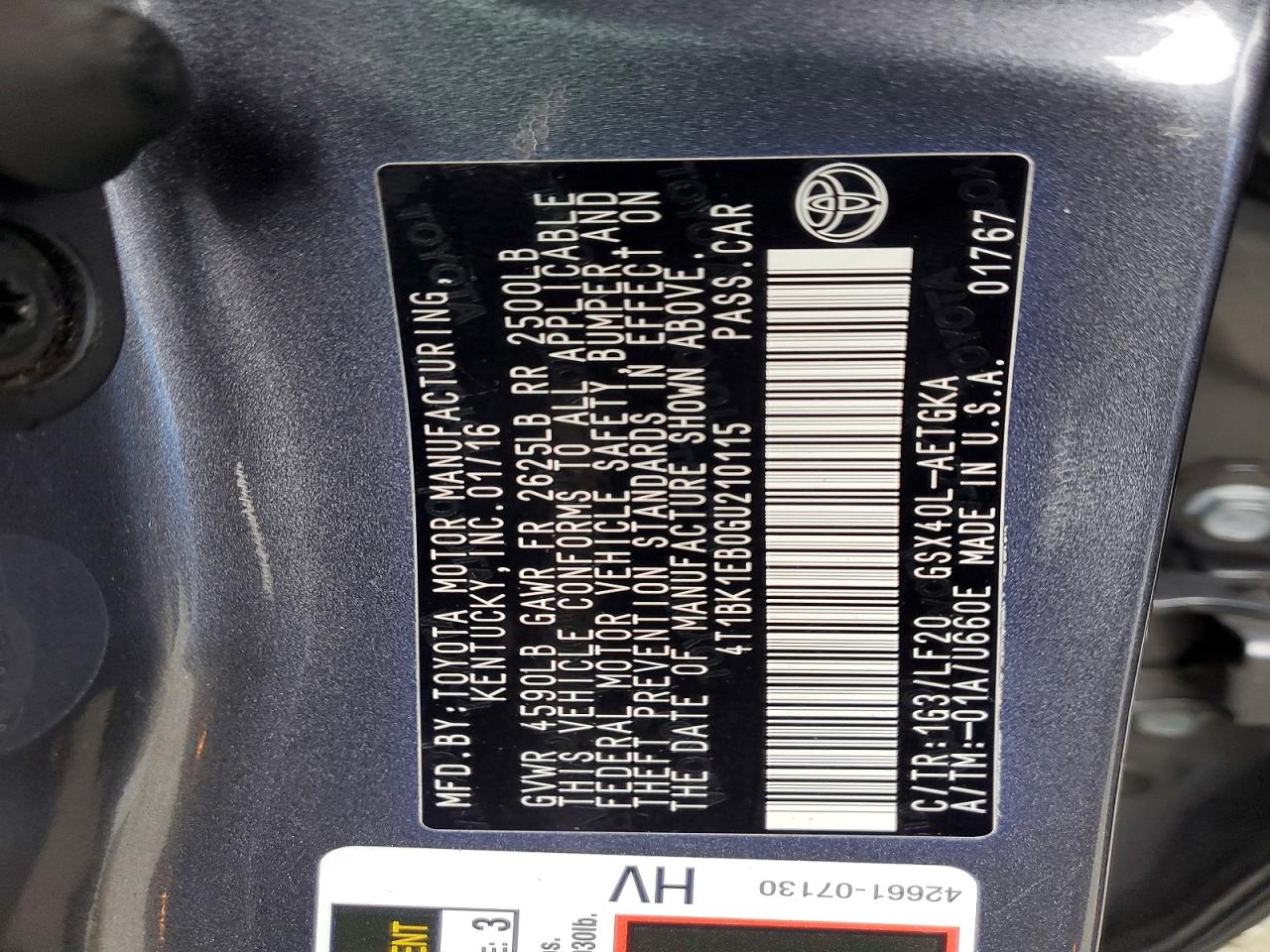 2016 TOYOTA AVALON XLE photo 13