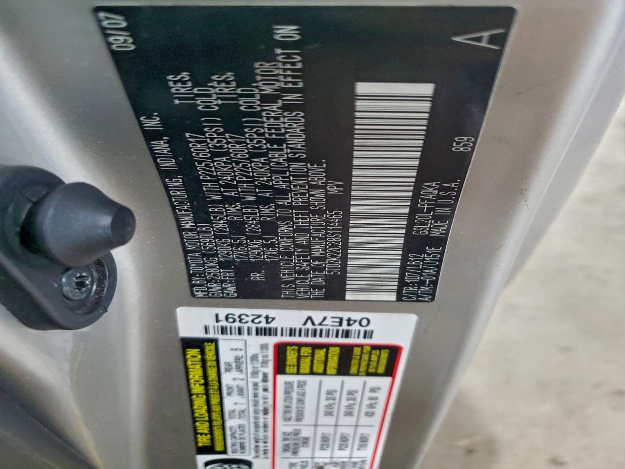 2008 TOYOTA SIENNA XLE photo 13