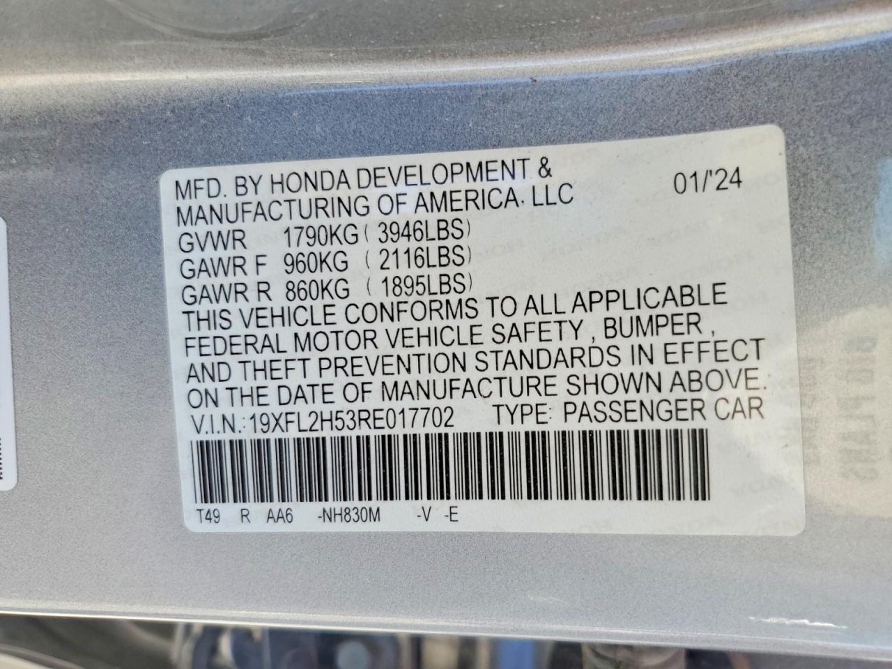 2024 HONDA CIVIC LX photo 12