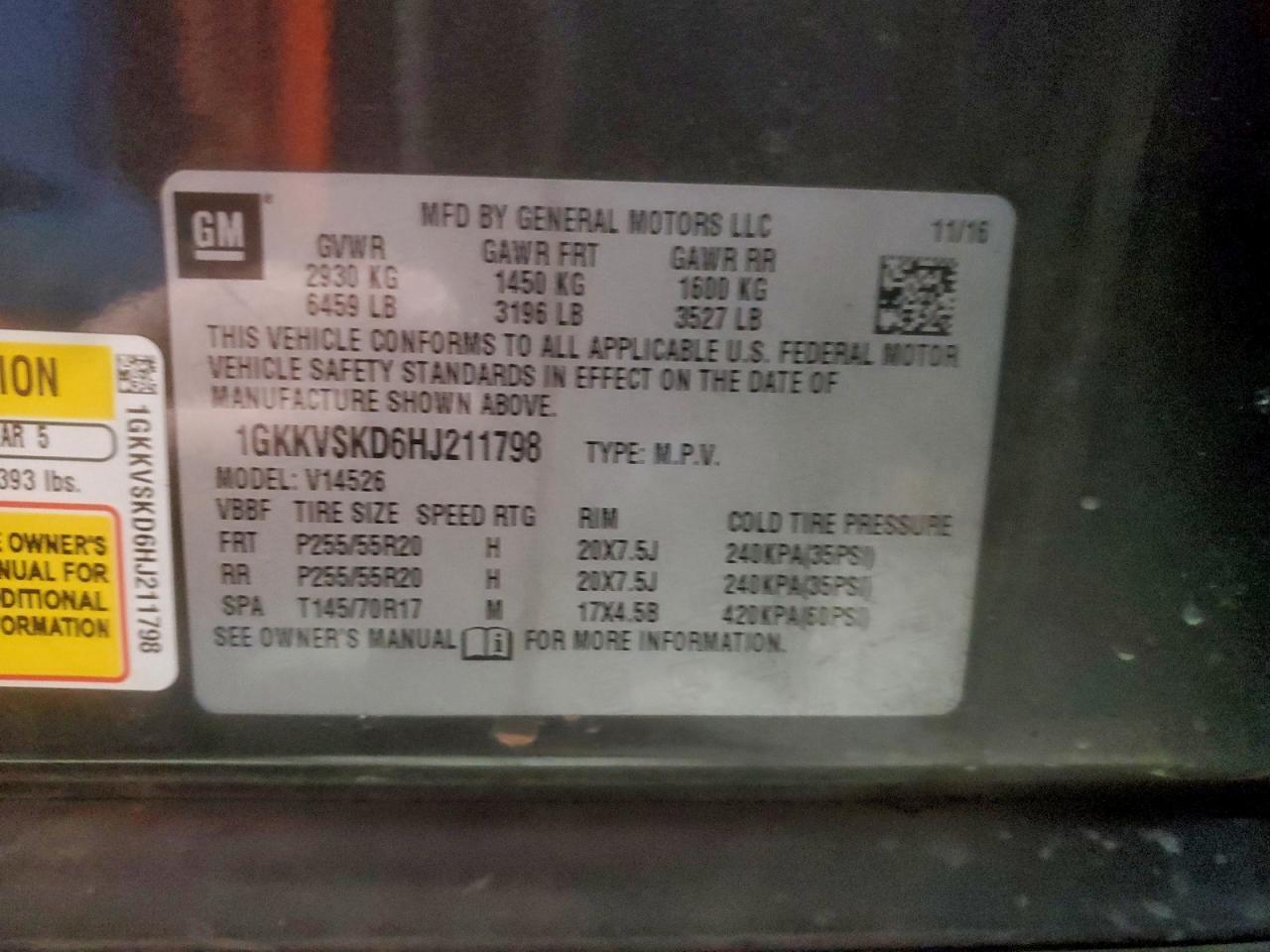 2017 GMC ACADIA LIMITED SLT-2 photo 12