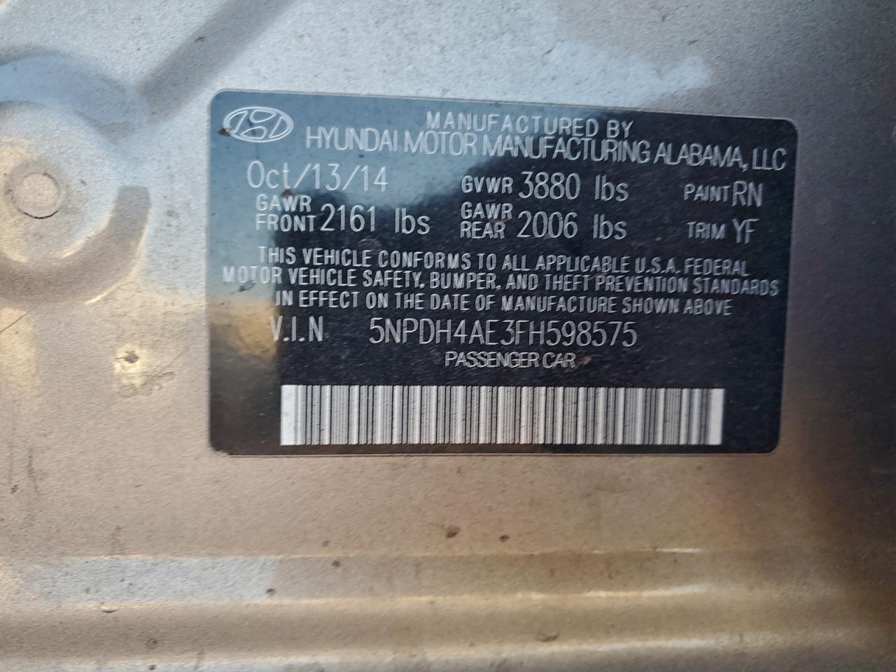 2015 HYUNDAI ELANTRA SE photo 23