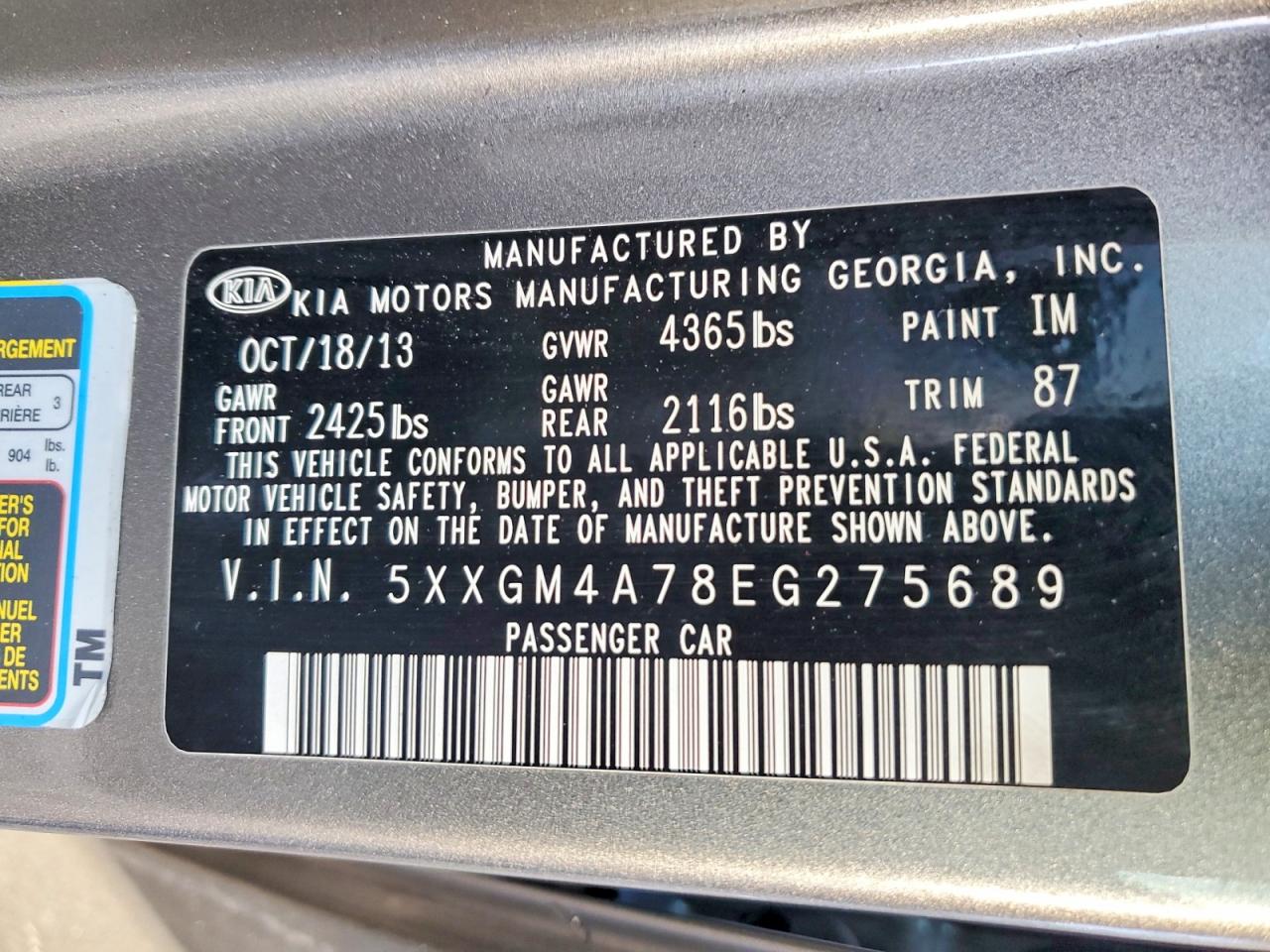 2014 KIA OPTIMA LX photo 12