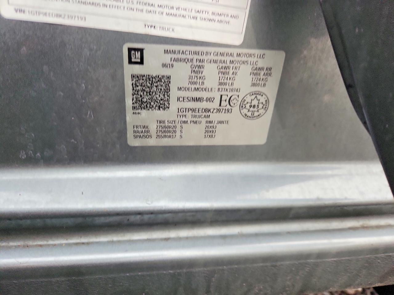 2019 GMC SIERRA K1500 AT4 photo 12