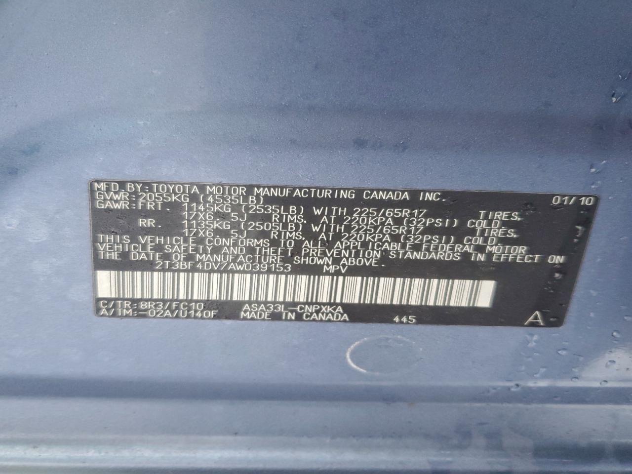 2010 TOYOTA RAV4 photo 13