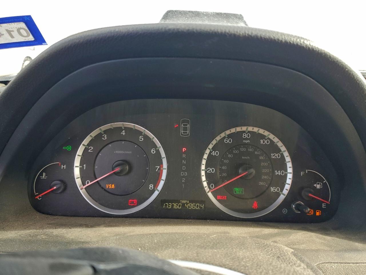 2009 HONDA ACCORD LX photo 9