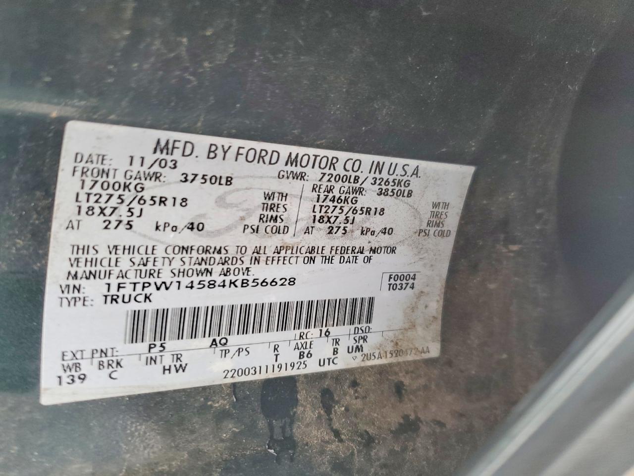 2004 FORD F150 SUPERCREW photo 12