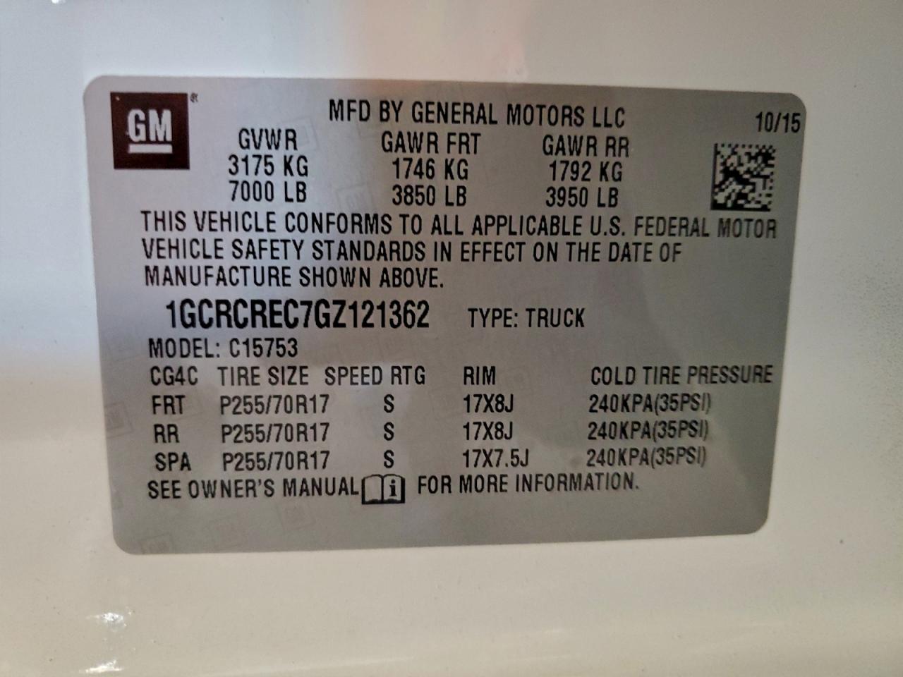 2016 CHEVROLET SILVERADO C1500 LT photo 12