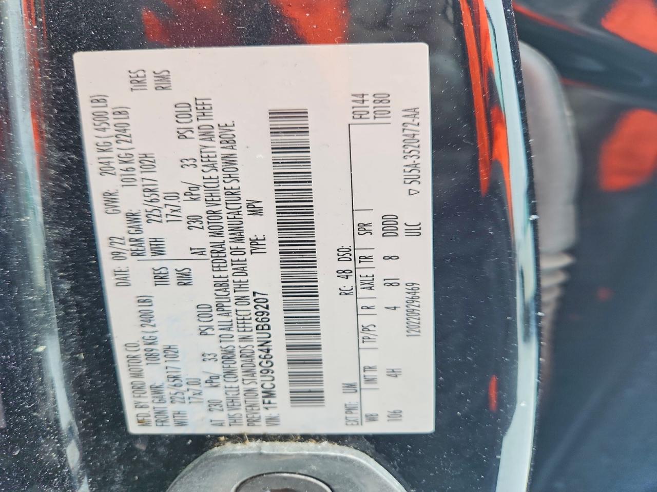2022 FORD ESCAPE SE photo 13