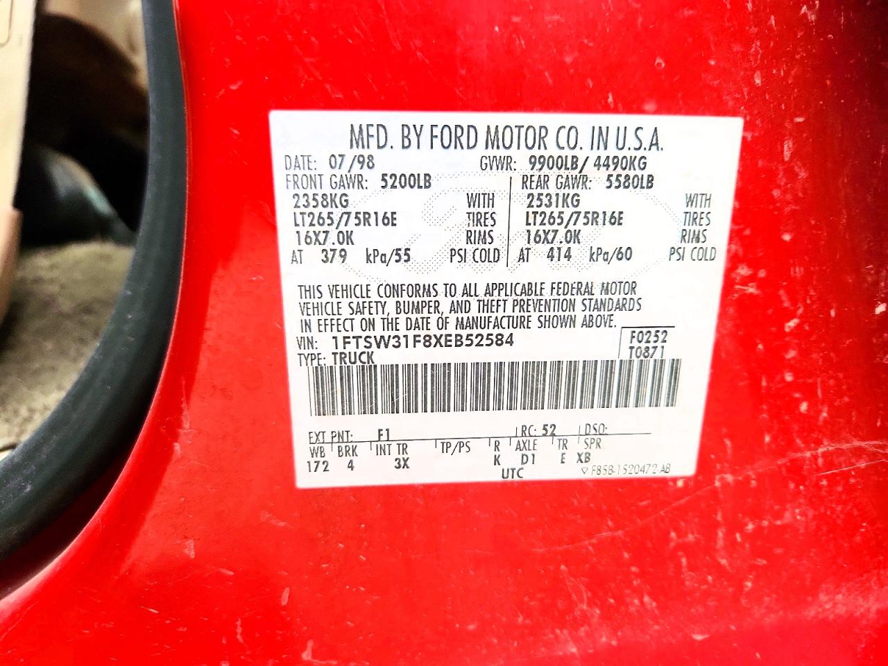 1999 FORD F350 SRW SUPER DUTY photo 12