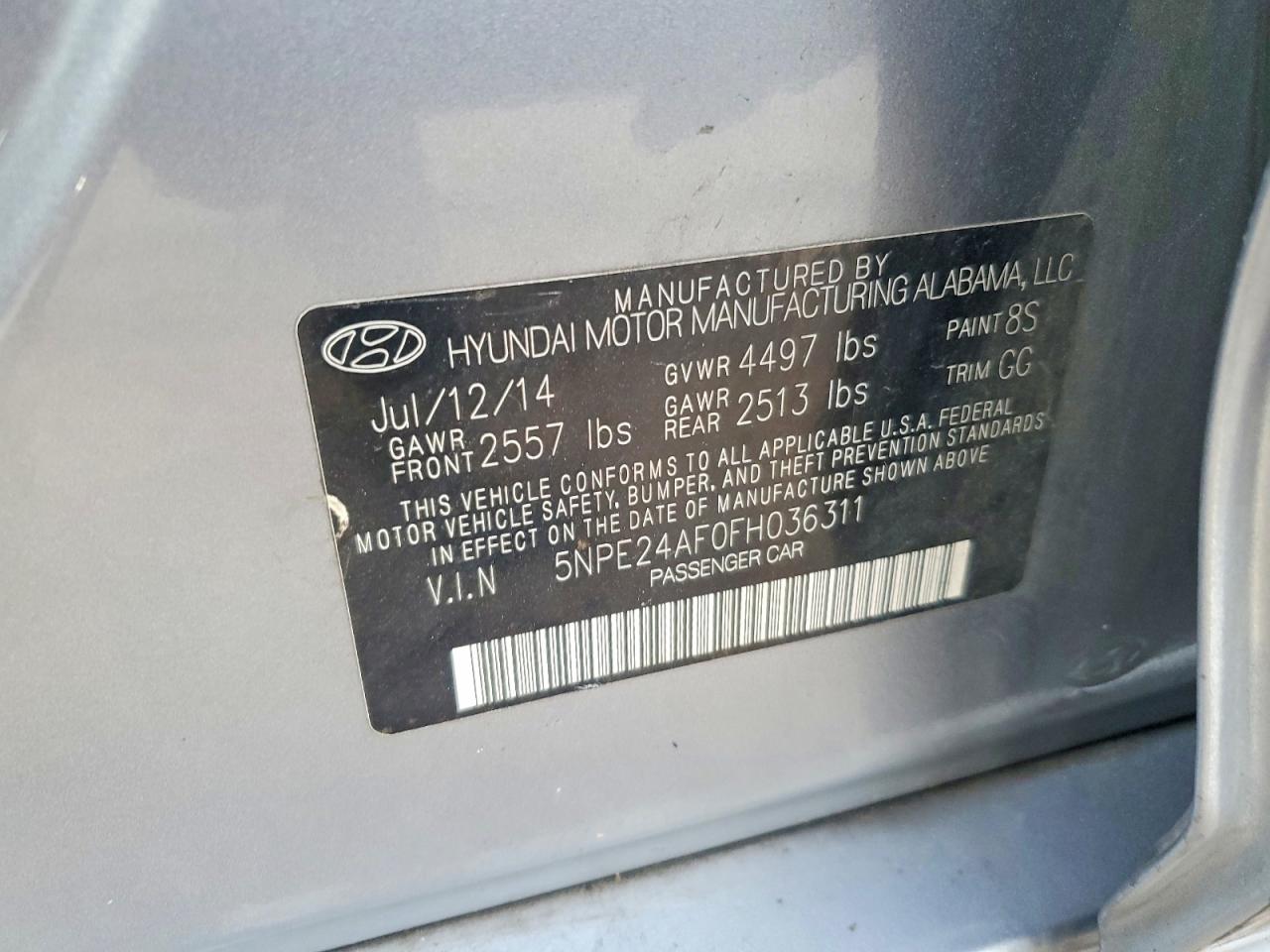 2015 HYUNDAI SONATA SE photo 12