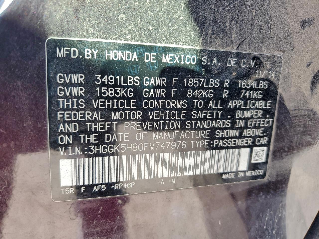 2015 HONDA FIT EX photo 13