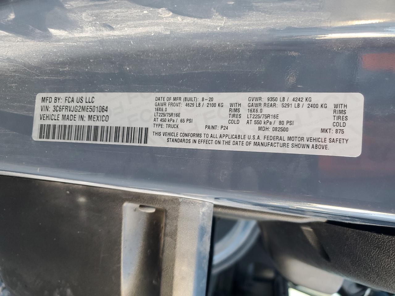 2021 RAM PROMASTER 3500 3500 HIGH photo 12