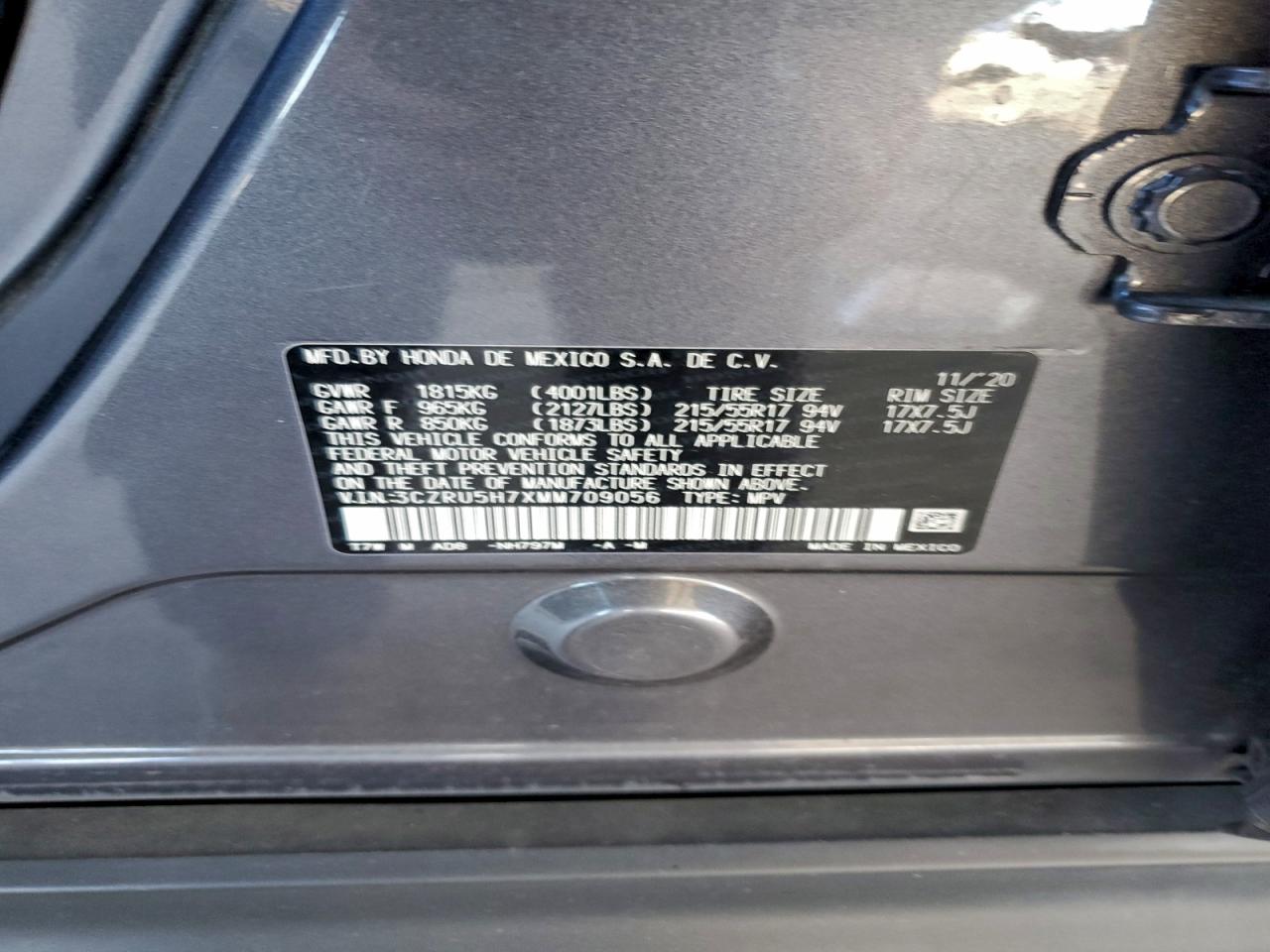 2021 HONDA HR-V EXL photo 12