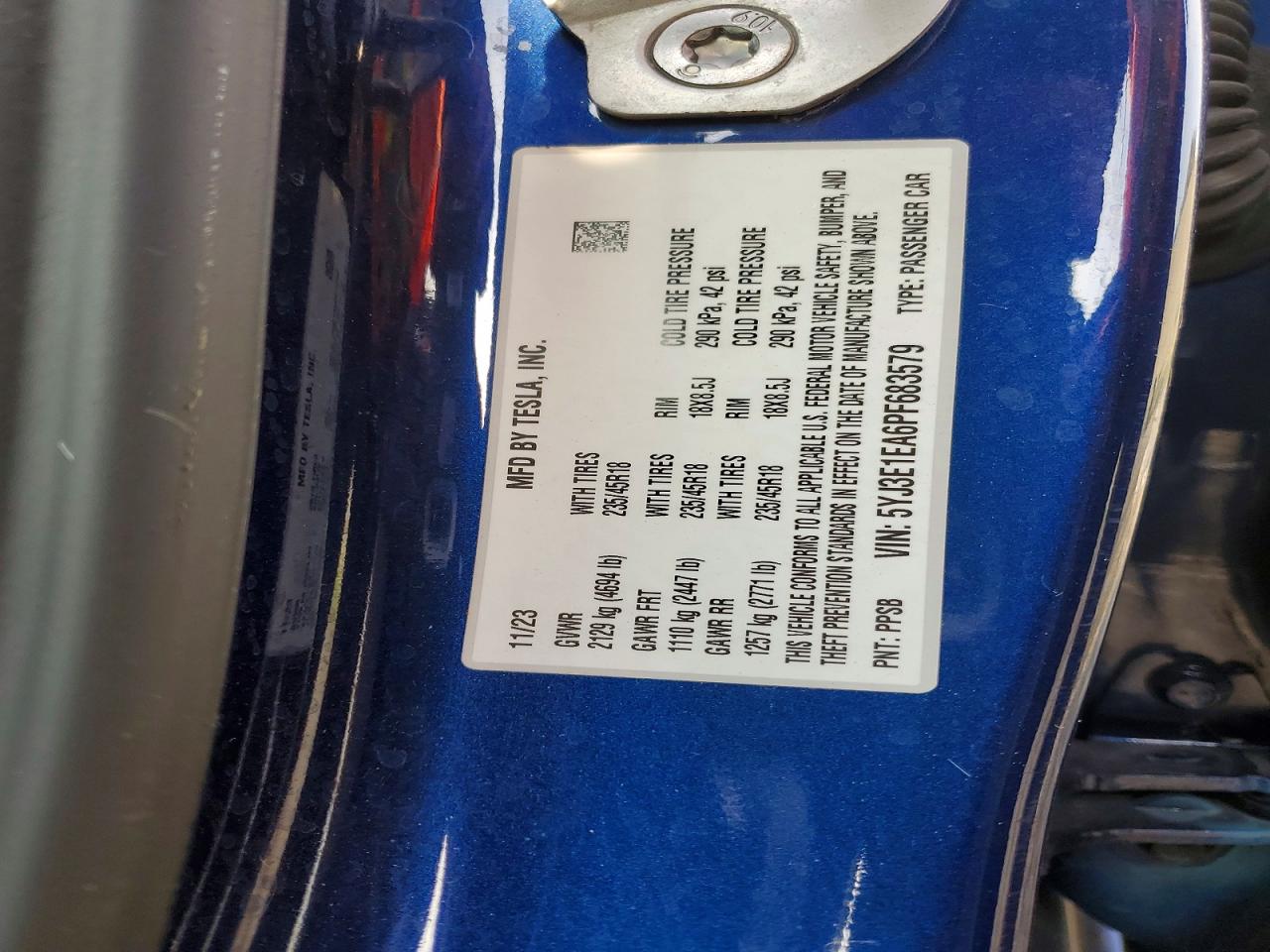2023 TESLA MODEL 3 photo 13
